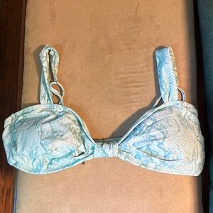 Snake print bikini top